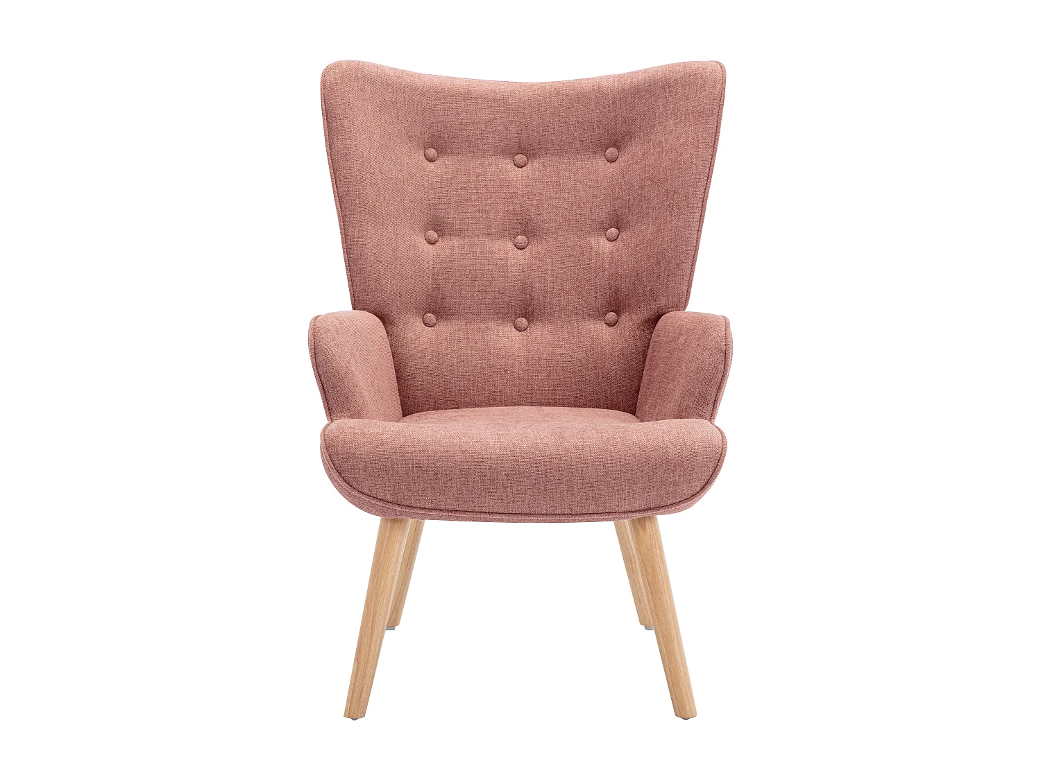 Fauteuil en tissu rose VATELY