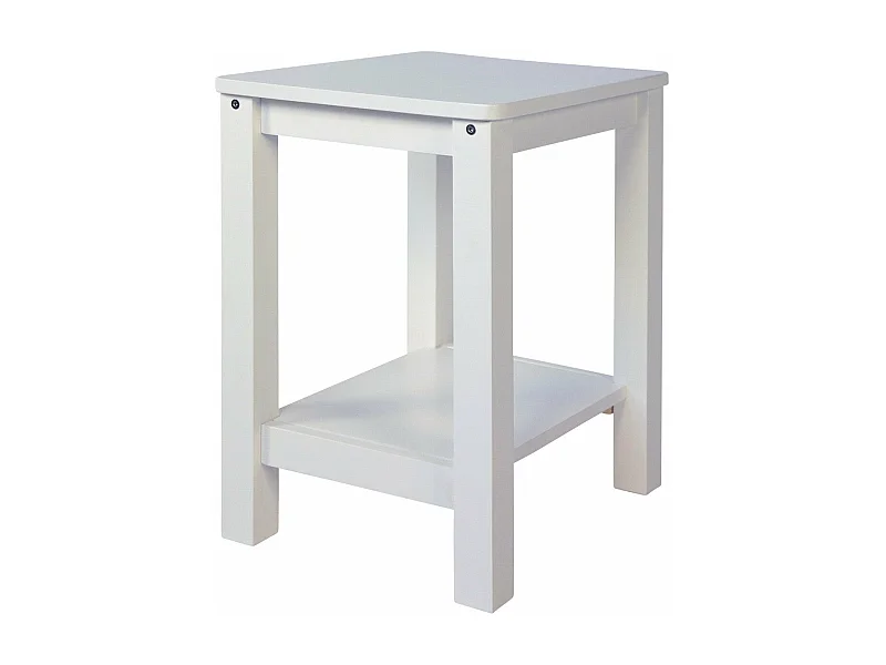 Table d'appoint table de bois blanche 38 x 32 x 47 cm TABA06007