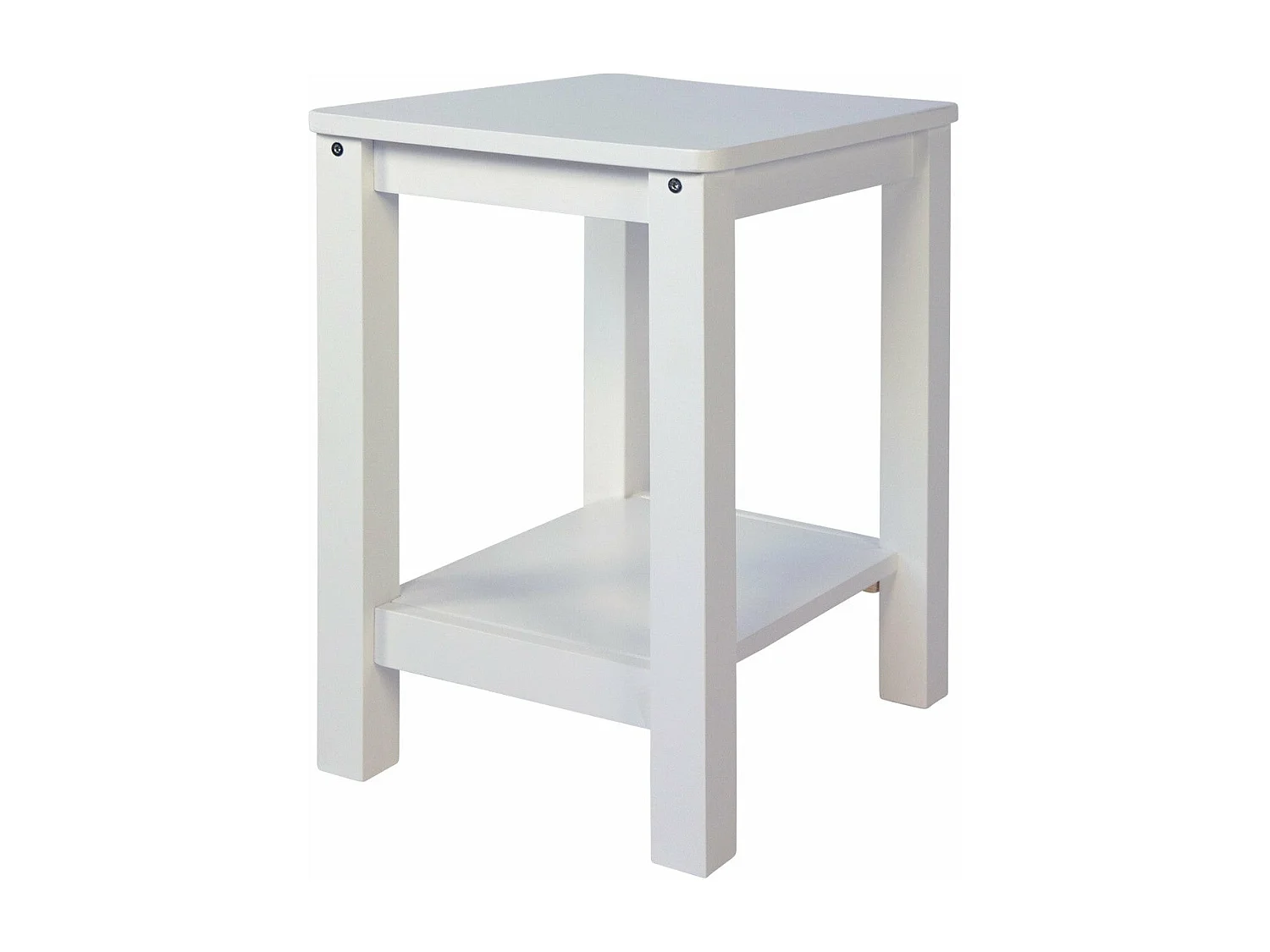 Table d'appoint table de bois blanche 38 x 32 x 47 cm TABA06007