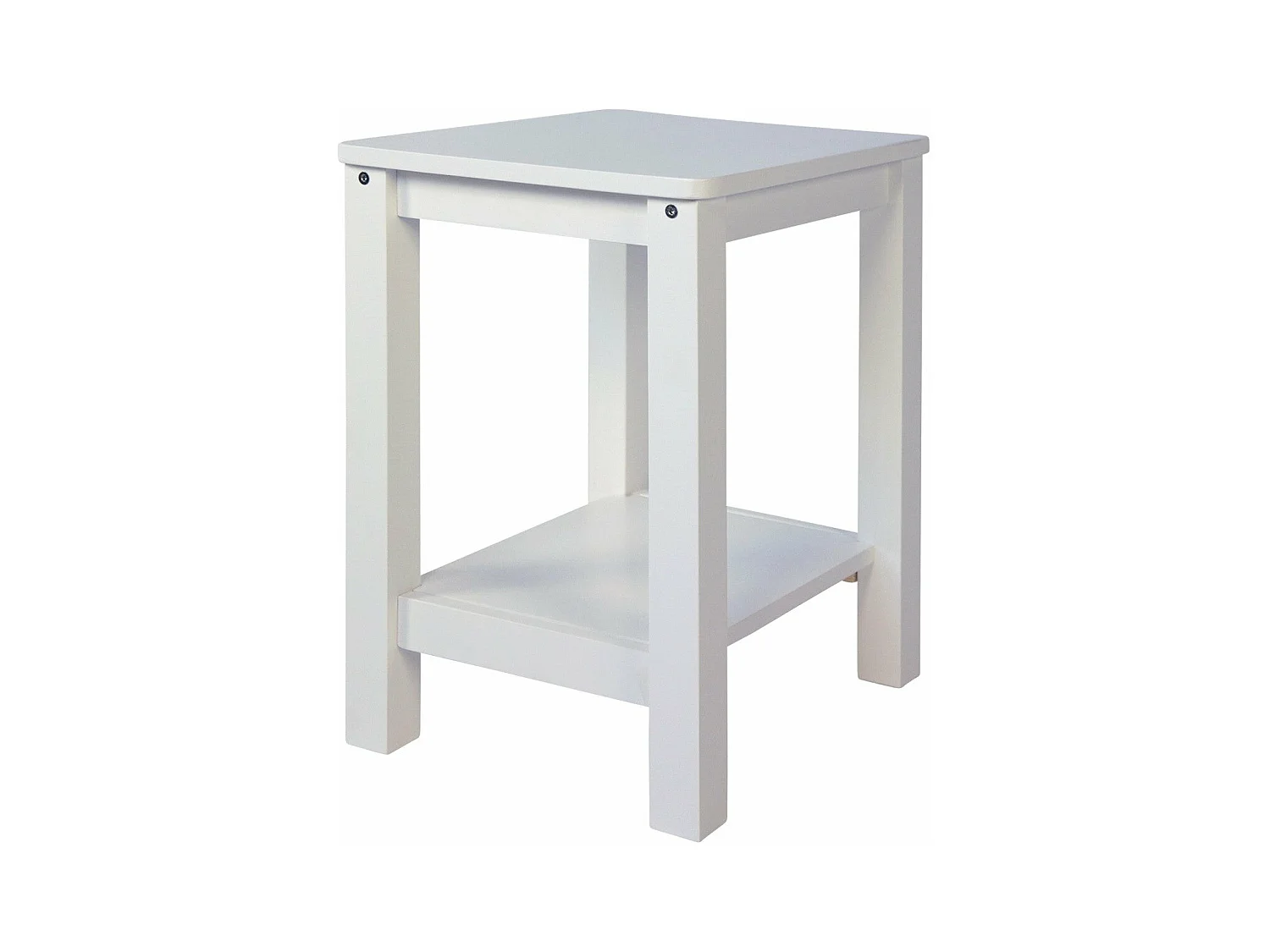 Table d'appoint table de bois blanche 38 x 32 x 47 cm TABA06007