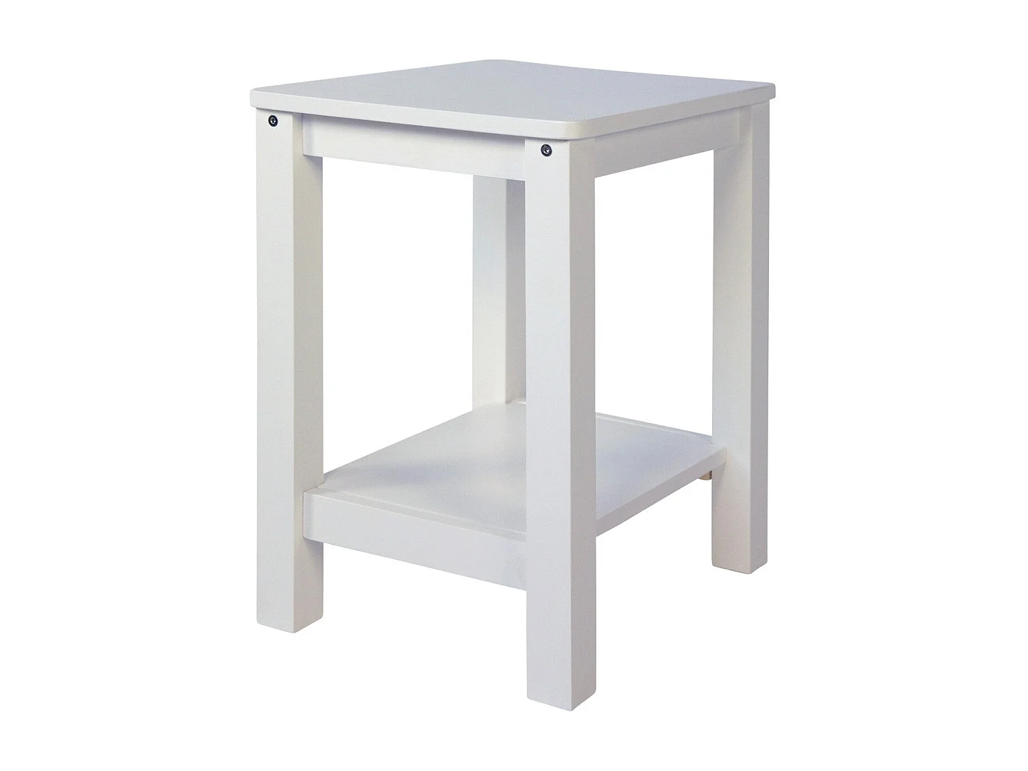 Table d'appoint table de bois blanche 38 x 32 x 47 cm TABA06007