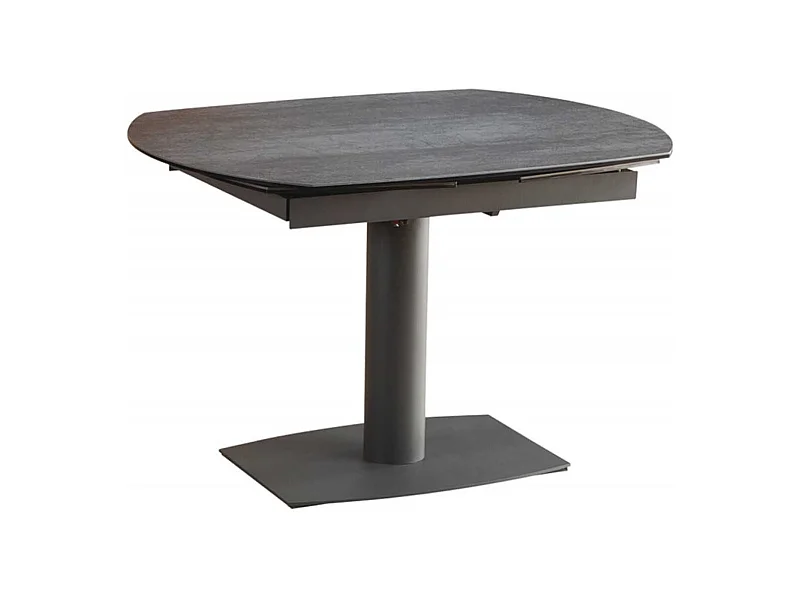 PIKAM - Table de Repas Allongeable Céramique Gris Anthracite