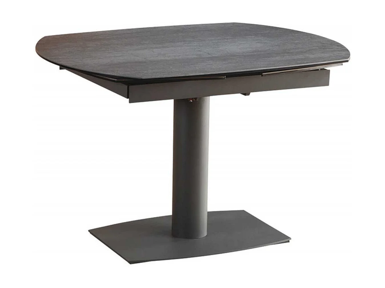 PIKAM - Table de Repas Allongeable Céramique Gris Anthracite