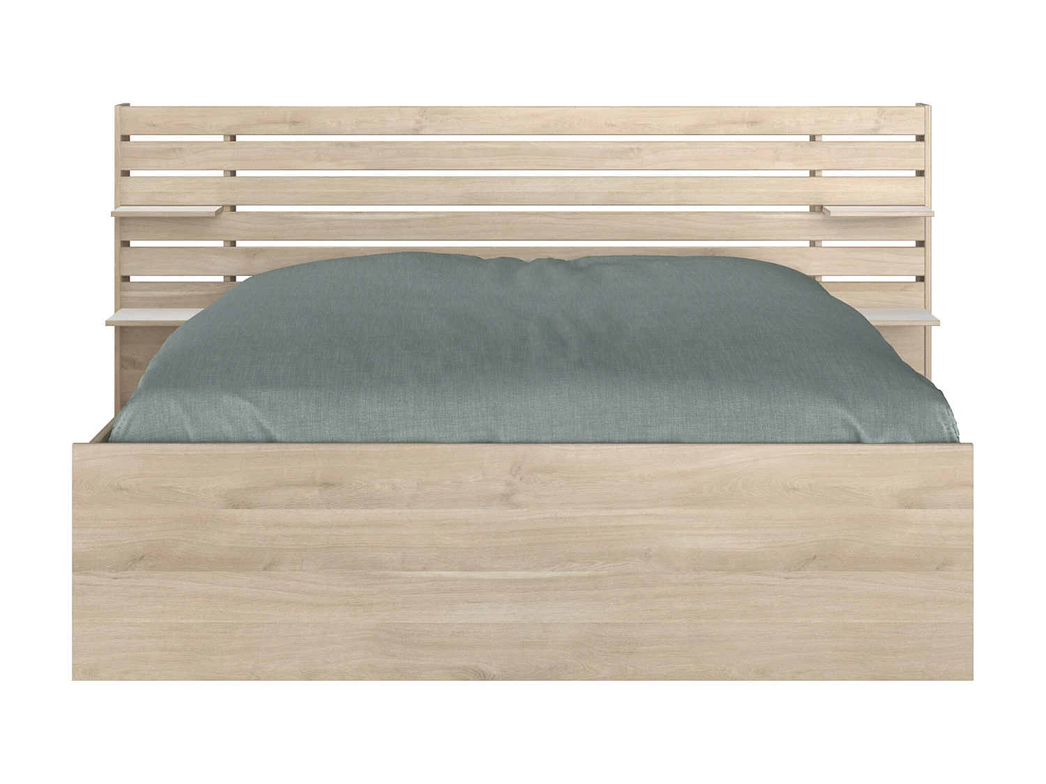 Bed met opbergruimte – 160 x 200 cm – Kleuren: houtlook + bedbodem - TENALIA II