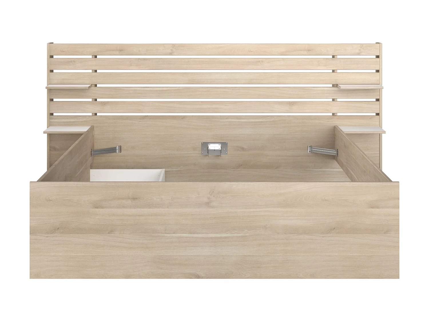 Letto 160 x 200 cm Con vani portaoggetti Naturale + Rete a doghe + Materasso - TENALIA II