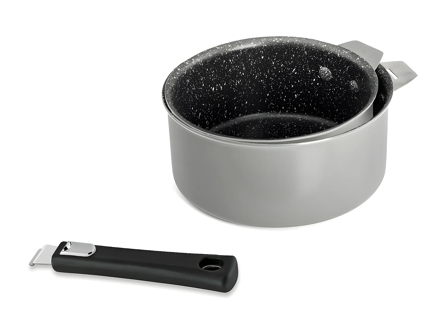 Studio Gris - Série 2 casseroles 16-18 cm et 1 poignée