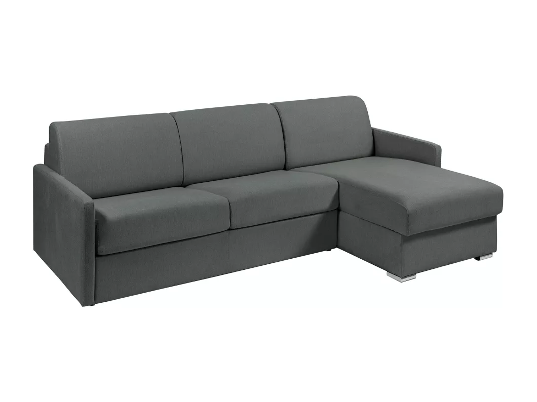 Kauf Unique Ecksofa mit Matratze - Ecke wechselbar - Stoff - Grau - Liegefläche 140 cm - Matratze 18 cm - CALIFE