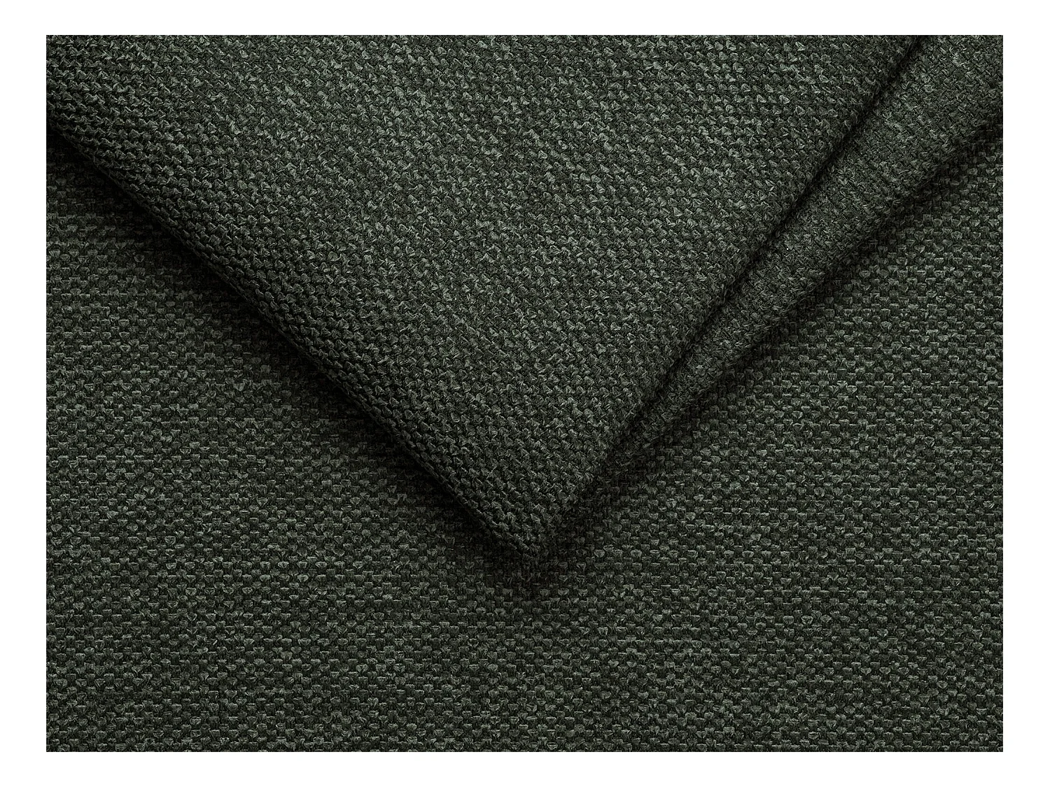 Canapé d'angle convertible express et réversible en tissu vert sapin - Couchage 140 cm - Matelas 22 cm avec mémoire de forme - CALIFE