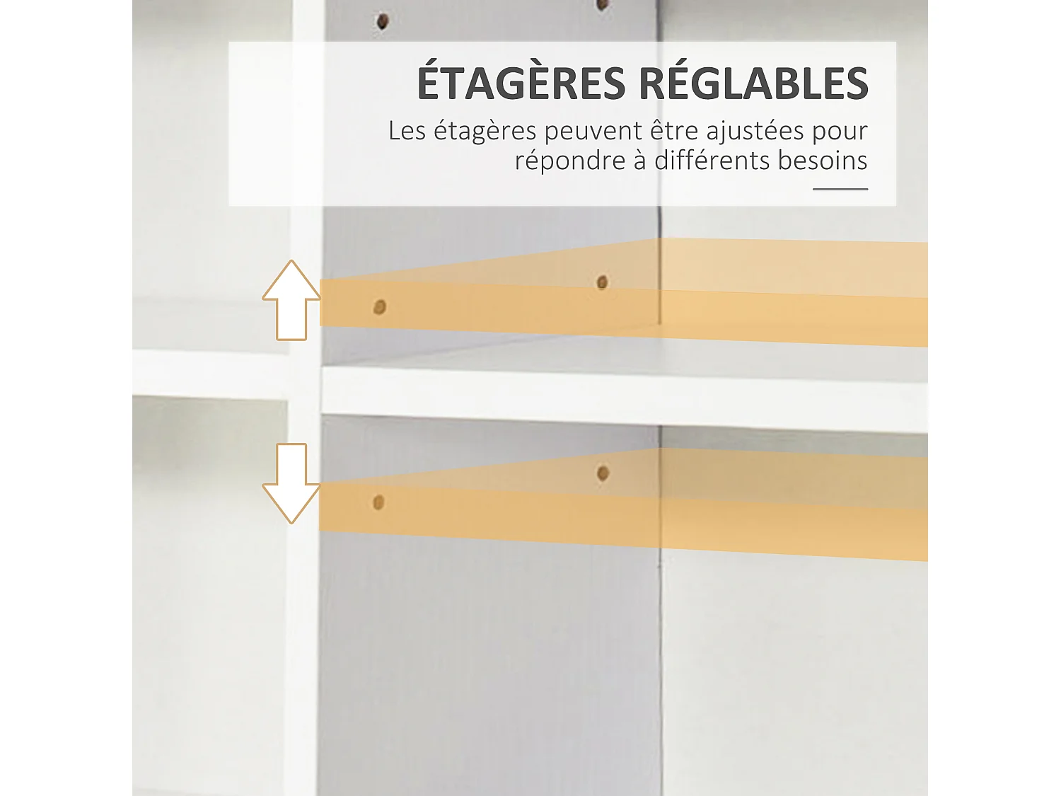 Étagère rangement CD/DVD meuble de rangement pour 1116 CDs 33 compartiments réglables en hauteur 102 x 24 x 195 cm blanc