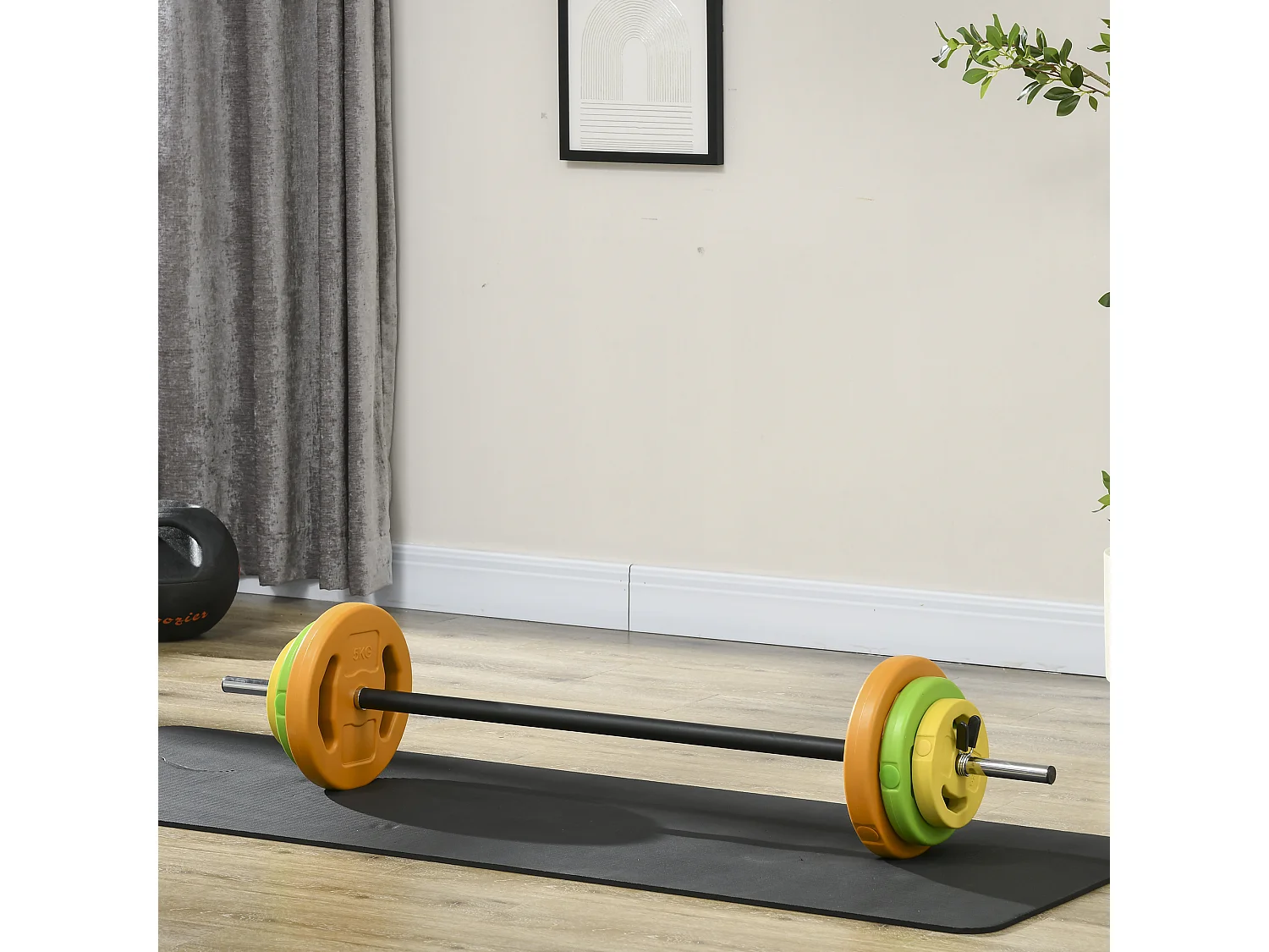 Ensemble haltères et barre 20 Kg - musculation réglable - entraînement musculaire & haltérophilie