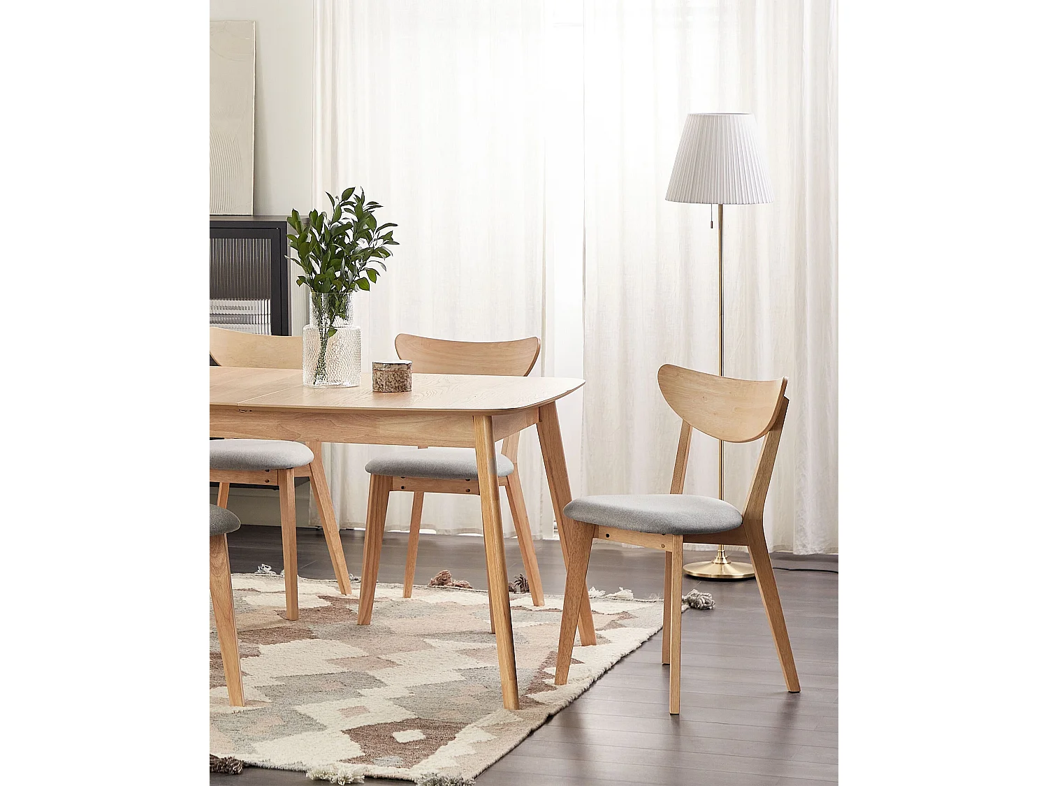 Lot de 2 chaises de salle à manger ERIE Bois Marron clair