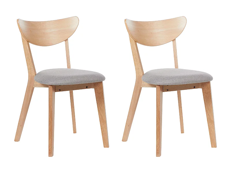 Set van 2 eetkamerstoelen ERIE Hout Lichte houtkleur