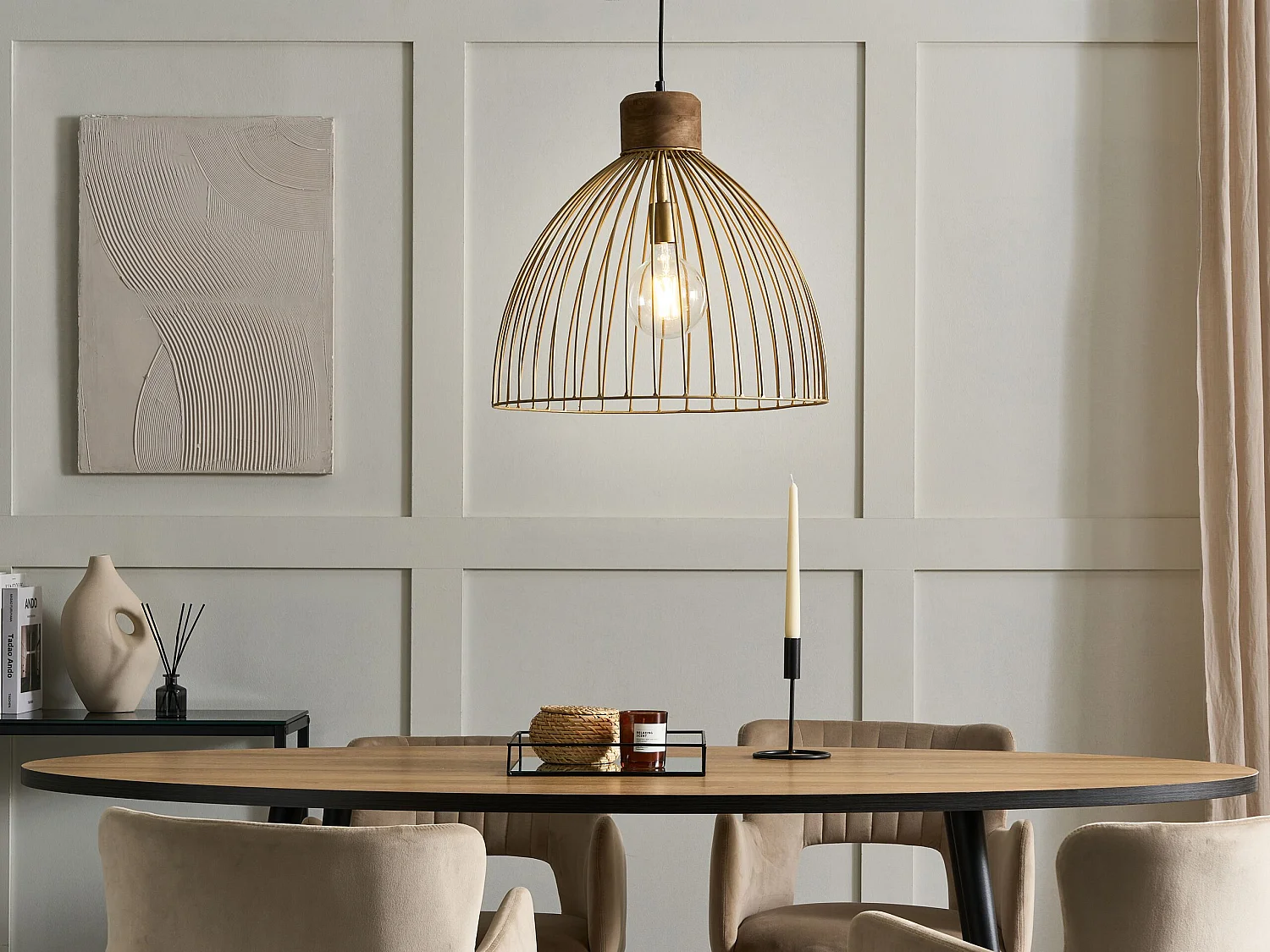 Lampe suspension BANAS Métal Laiton