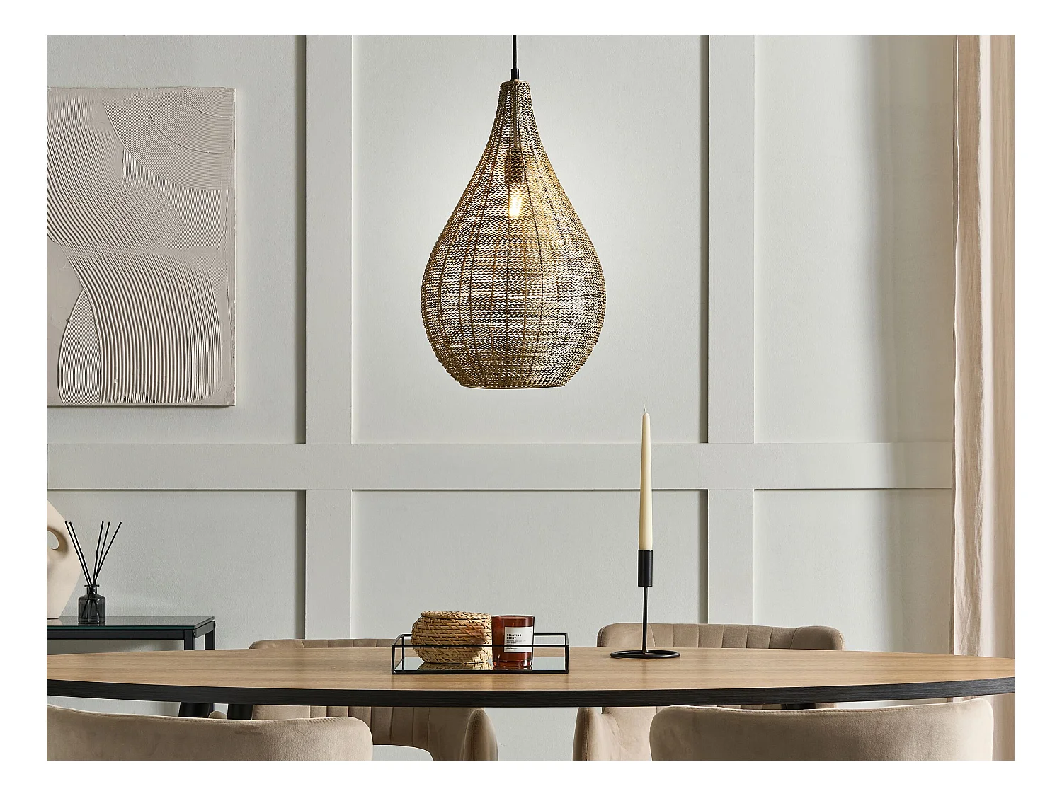Lampe suspension TISTA Métal Laiton