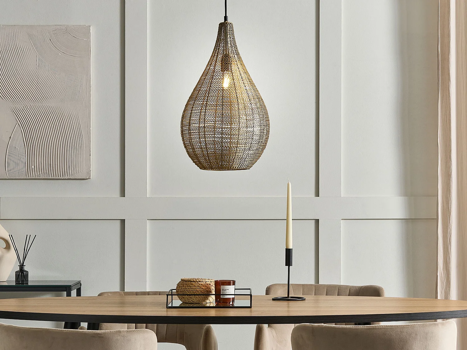 Lampa wisząca TISTA Metal Mosiężny