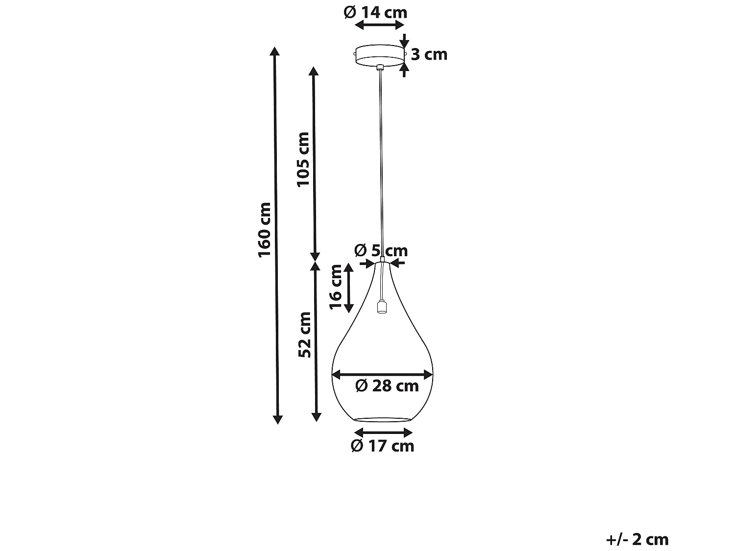 Lampa wisząca TISTA Metal Mosiężny