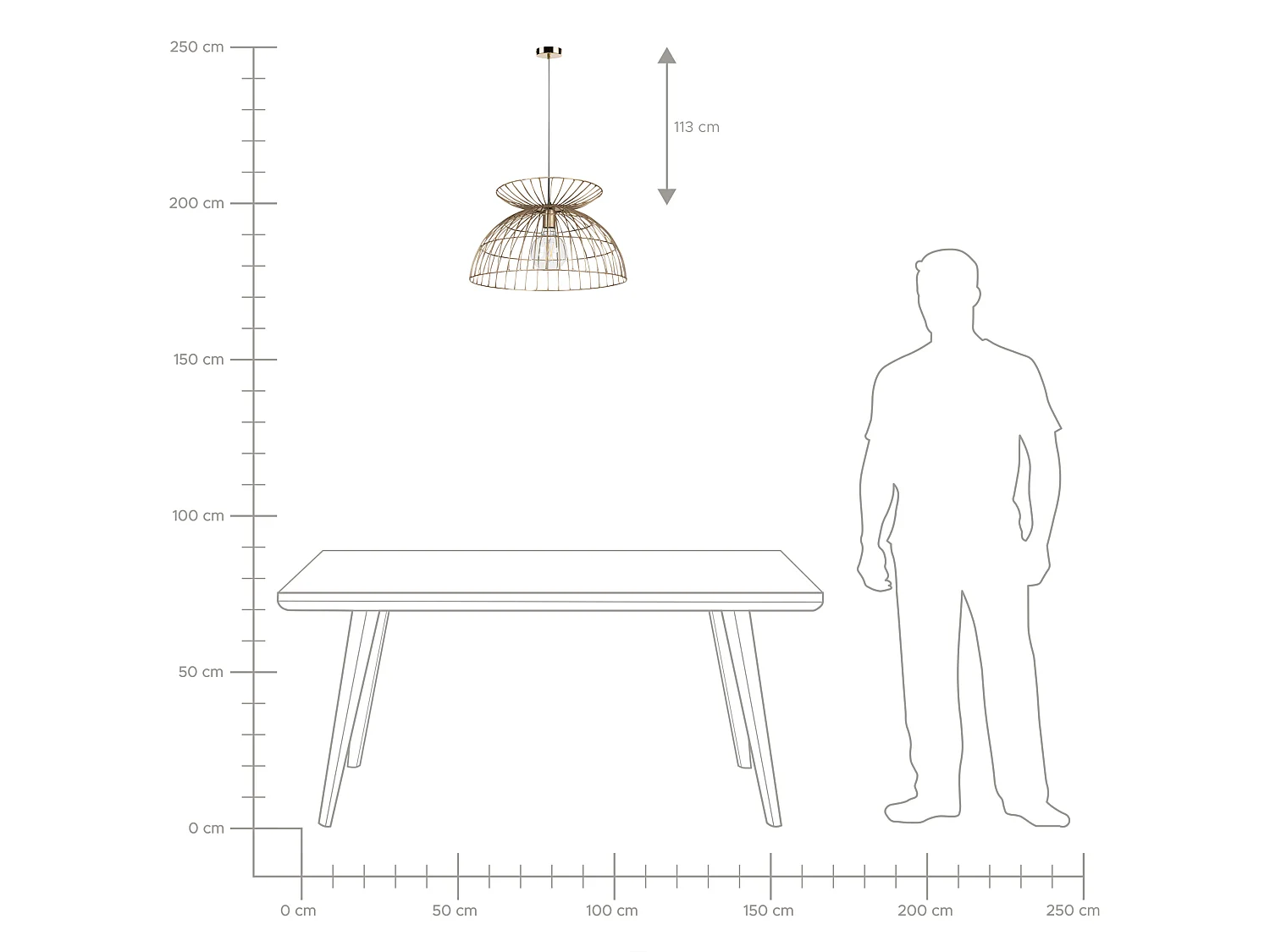 Lampe suspension MAHANADI Métal Laiton