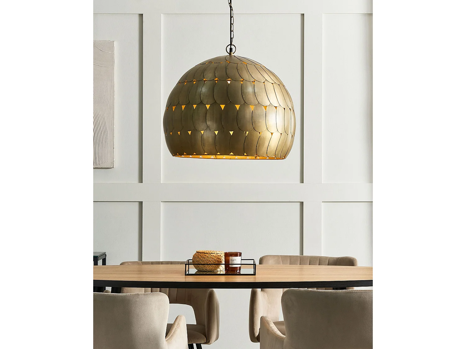 Lampe suspension HARANGI Métal Laiton