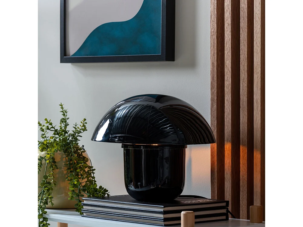 Lampe à poser Fat Mushroom H25cm Noir  Present Time