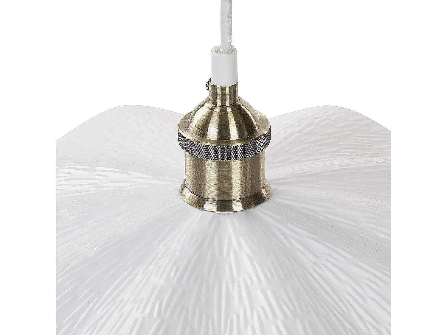 Moderne dekorative Hängelampe Deckenleuchte freiliegende Glühbirne Weißes Messing Phils