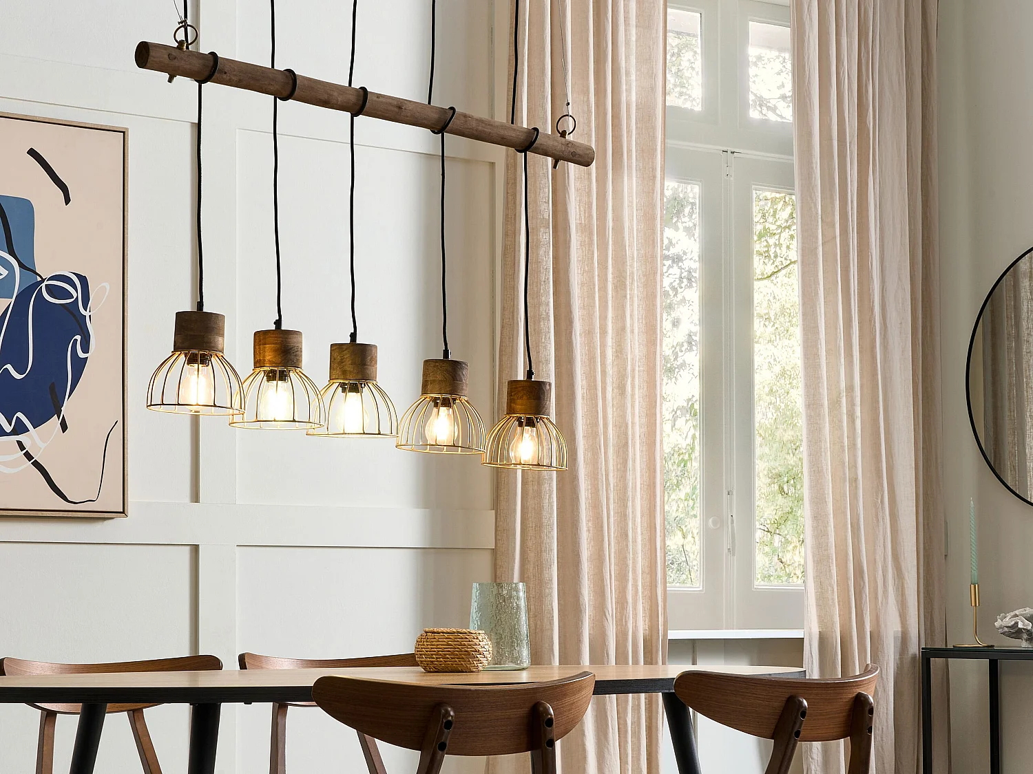 Hanglamp VARADA Mangohout Bruin