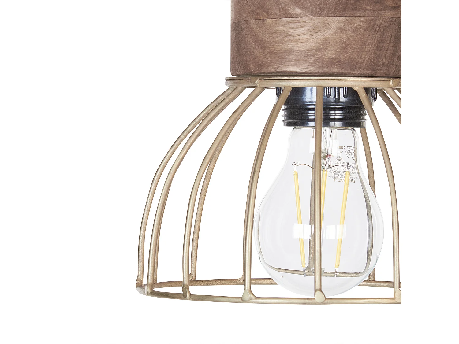 Lampe suspension VARADA Bois de manguier Marron clair