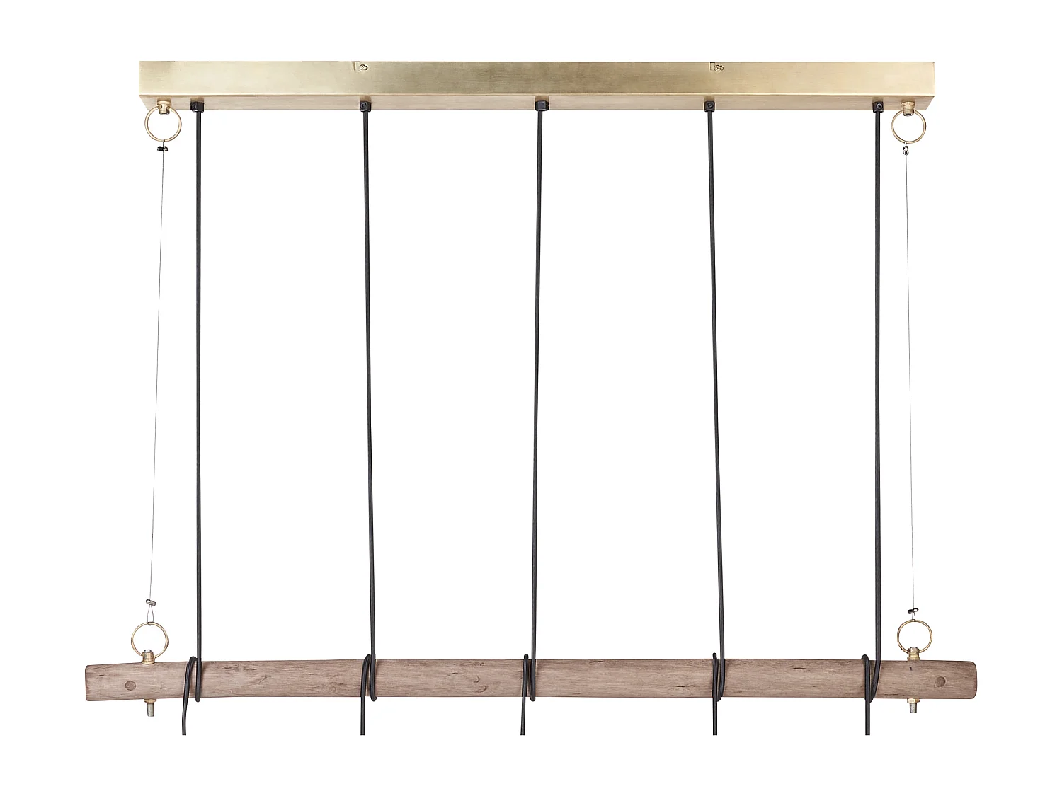 Lampe suspension VARADA Bois de manguier Marron clair