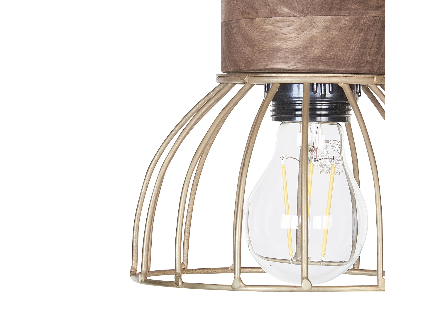 Lampe suspension VARADA Bois de manguier Marron clair