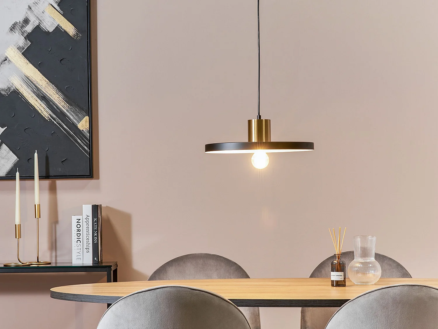 Lampe suspension BOGAN Métal Noir