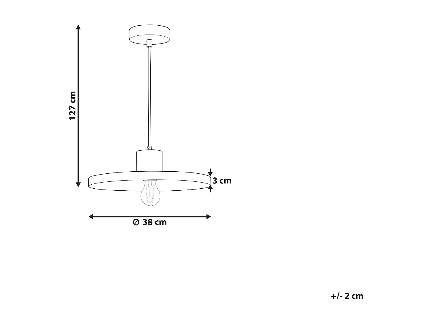 Lampe suspension BOGAN Métal Noir