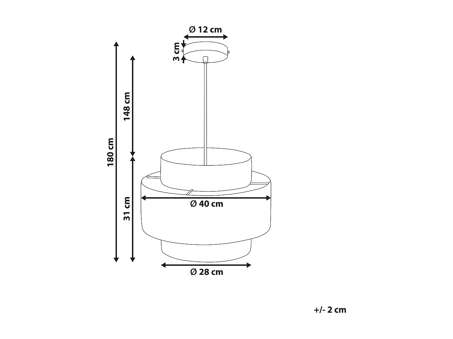 Lampe suspension PALBRA Papier Naturel