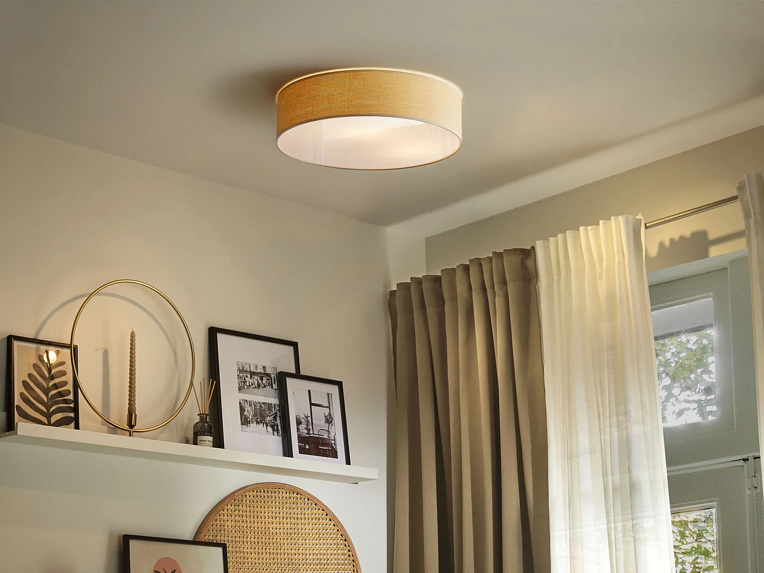 Plafondlamp MAGNO Natuurlijk