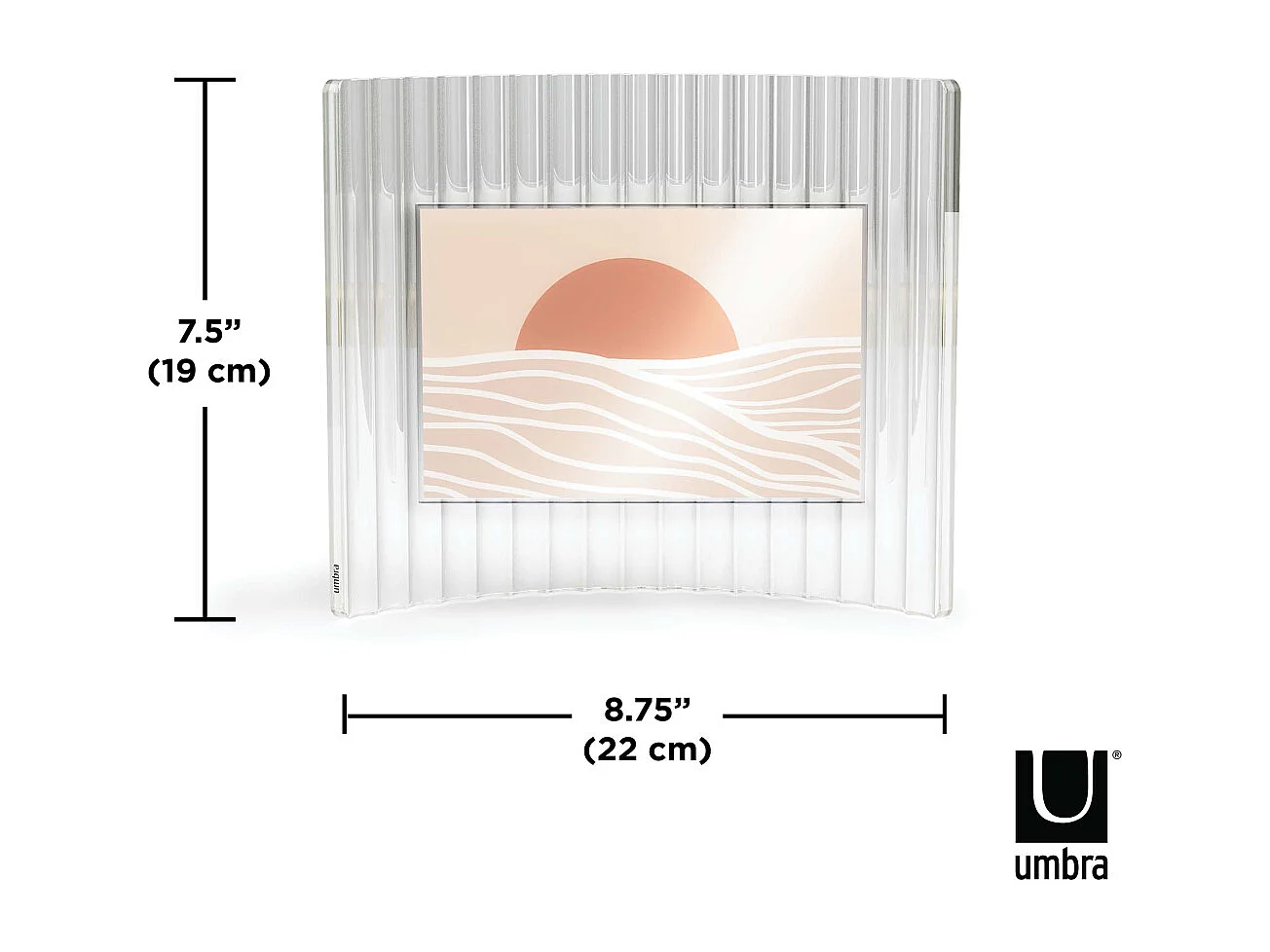 Cadre photo en verre strié Ripley 22 x 8 x 19 cm