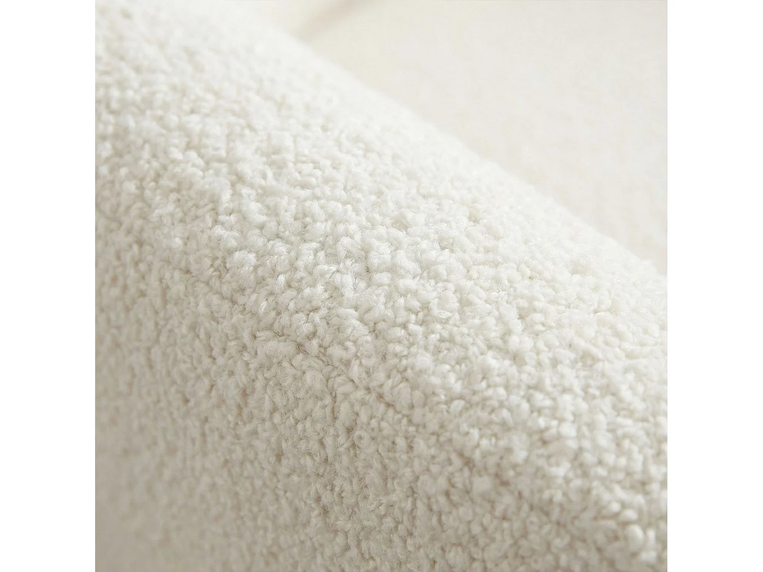 Fauteuil arrondi Brenda Tissu bouclette Beige