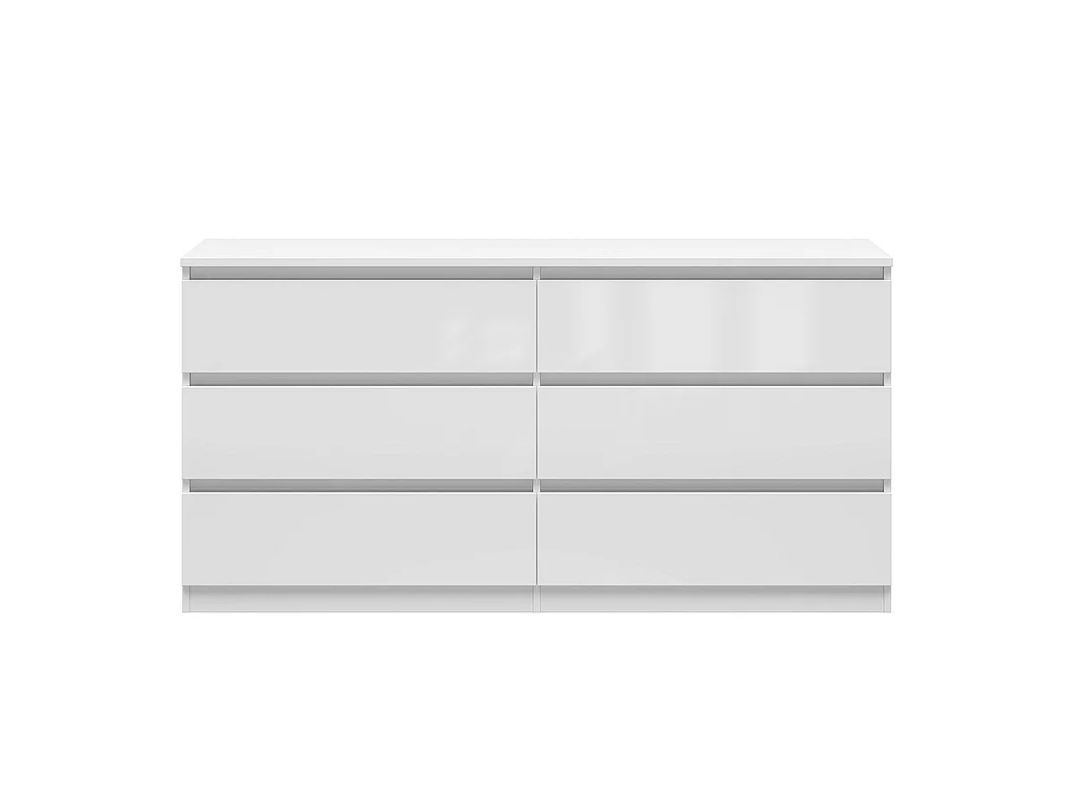 Commode 6 tiroirs Edwin Blanc