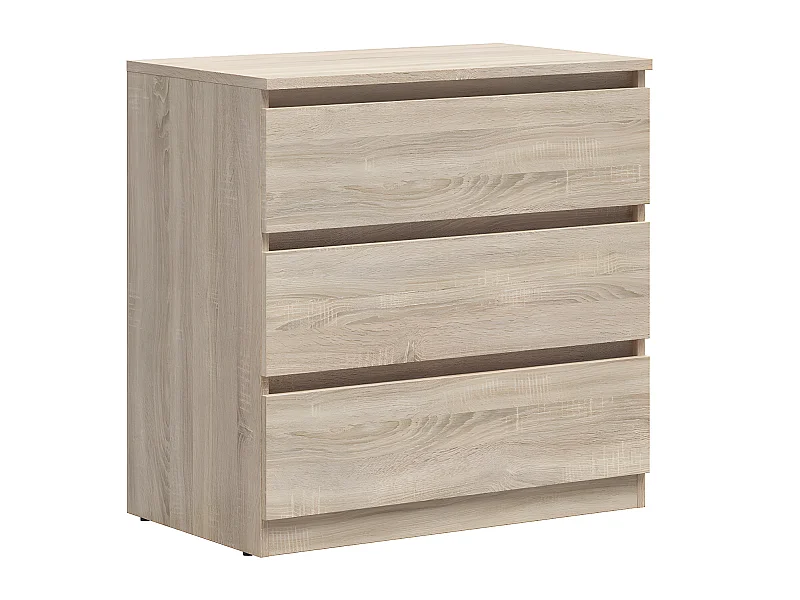 Cassettiera 3 cassetti Edwin marrone 75cm