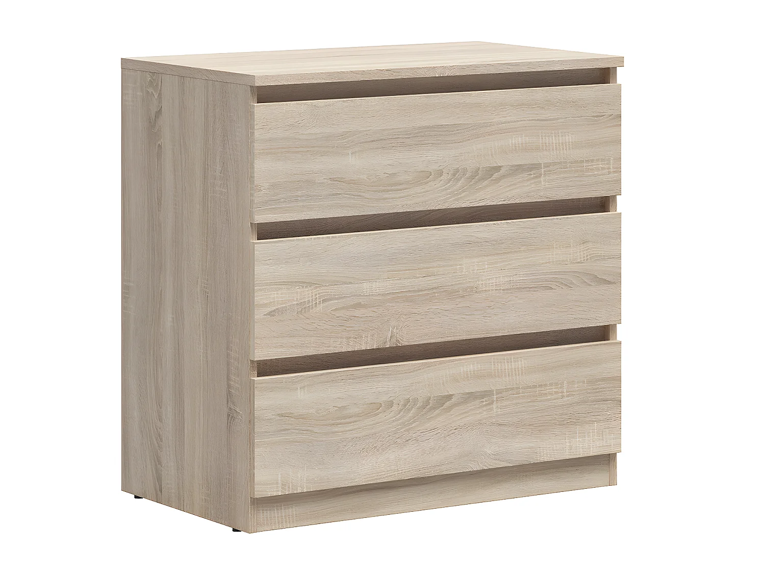 Cassettiera 3 cassetti Edwin marrone 75cm