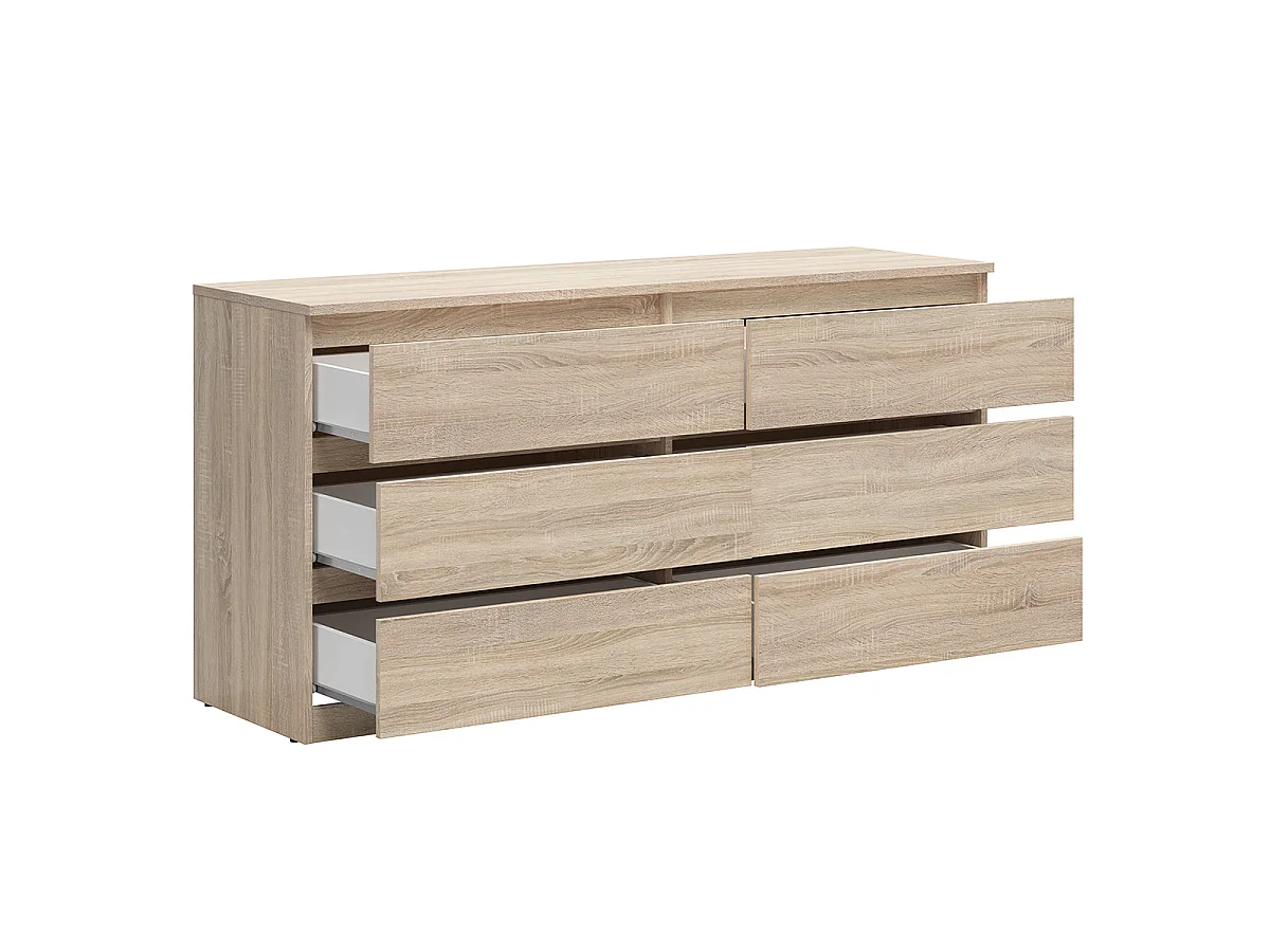 Ladekast Edwin 6 laden Licht hout