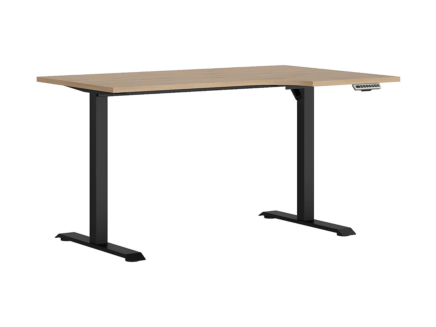 Bureau assis debout électrique 140cm droit professionnel Space Bois