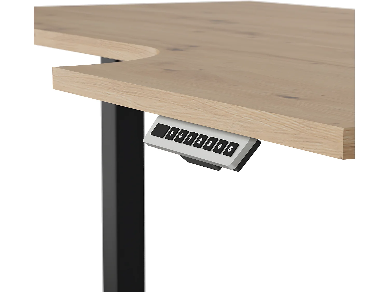 Bureau assis debout électrique 140cm droit professionnel Space Bois