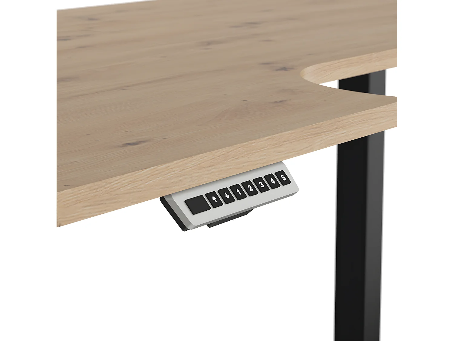 Bureau assis debout électrique 140cm gauche professionnel Space Bois