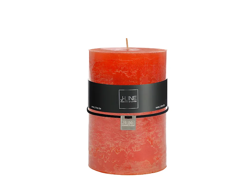 Bougie cilíndrica 120H de parafina naranja 10x10x15 cm