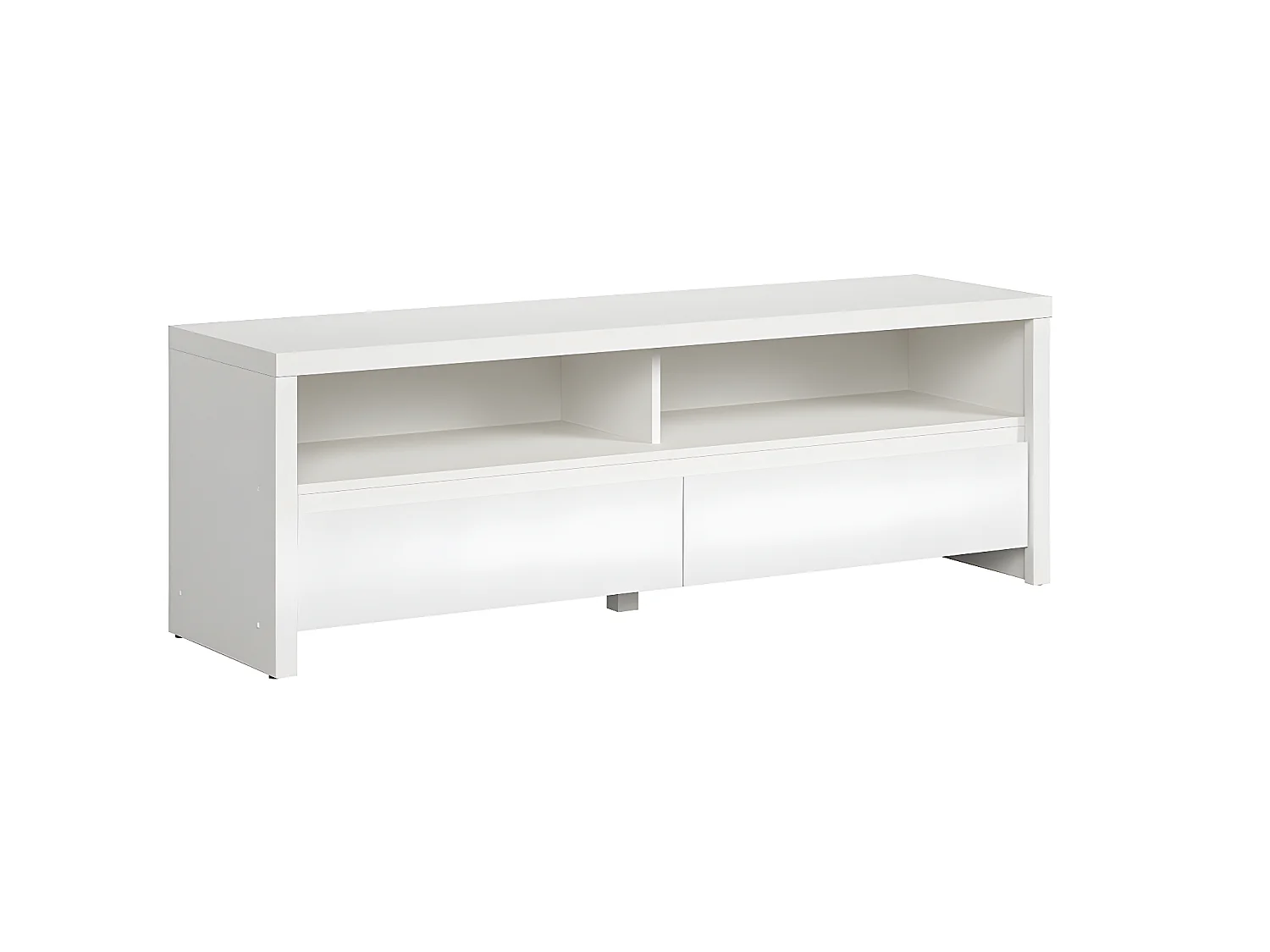 Mobile TV 2 cassetti Soren bianco opaco 143,5cm