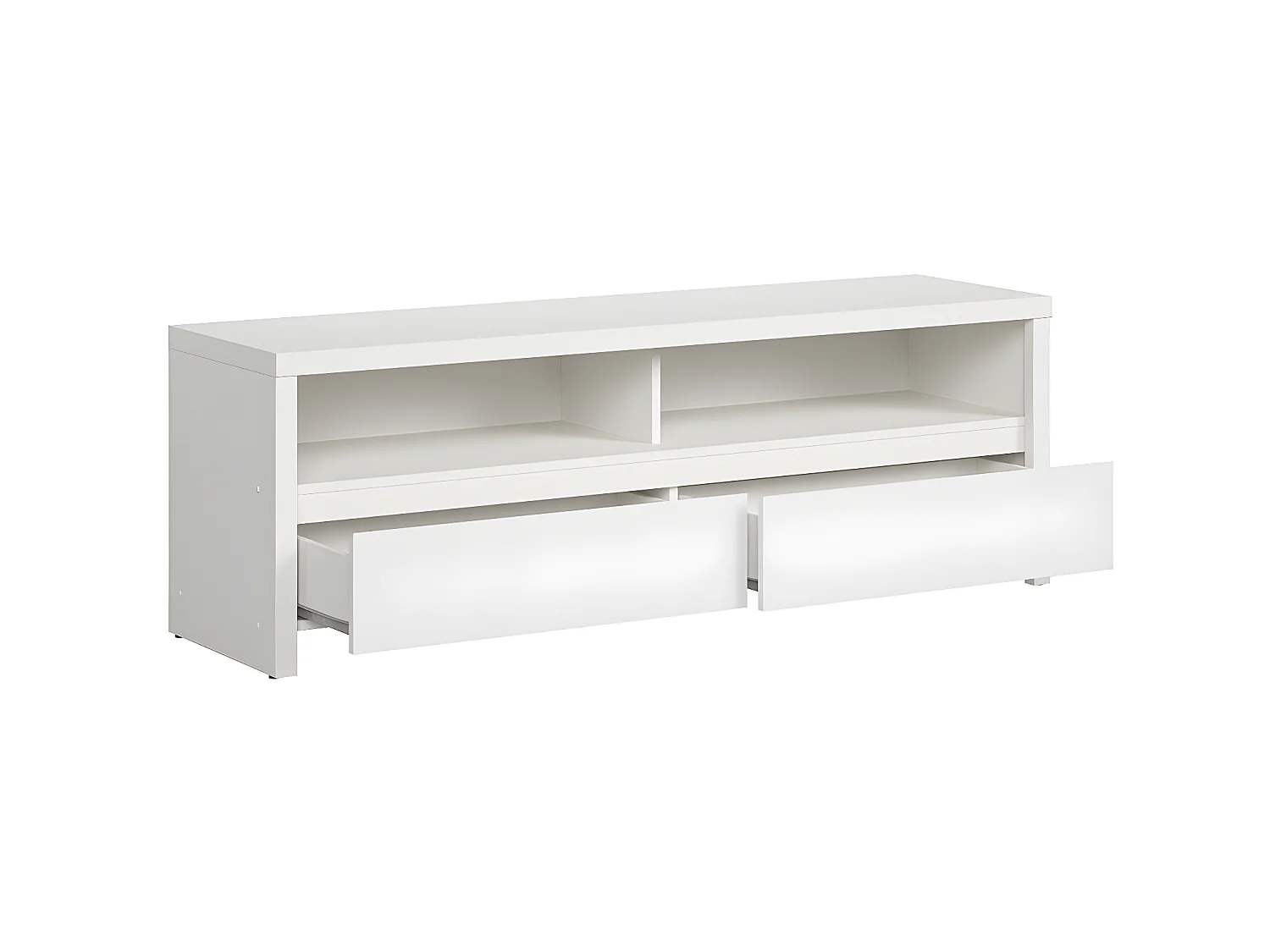 Mobile TV 2 cassetti Soren bianco opaco 143,5cm