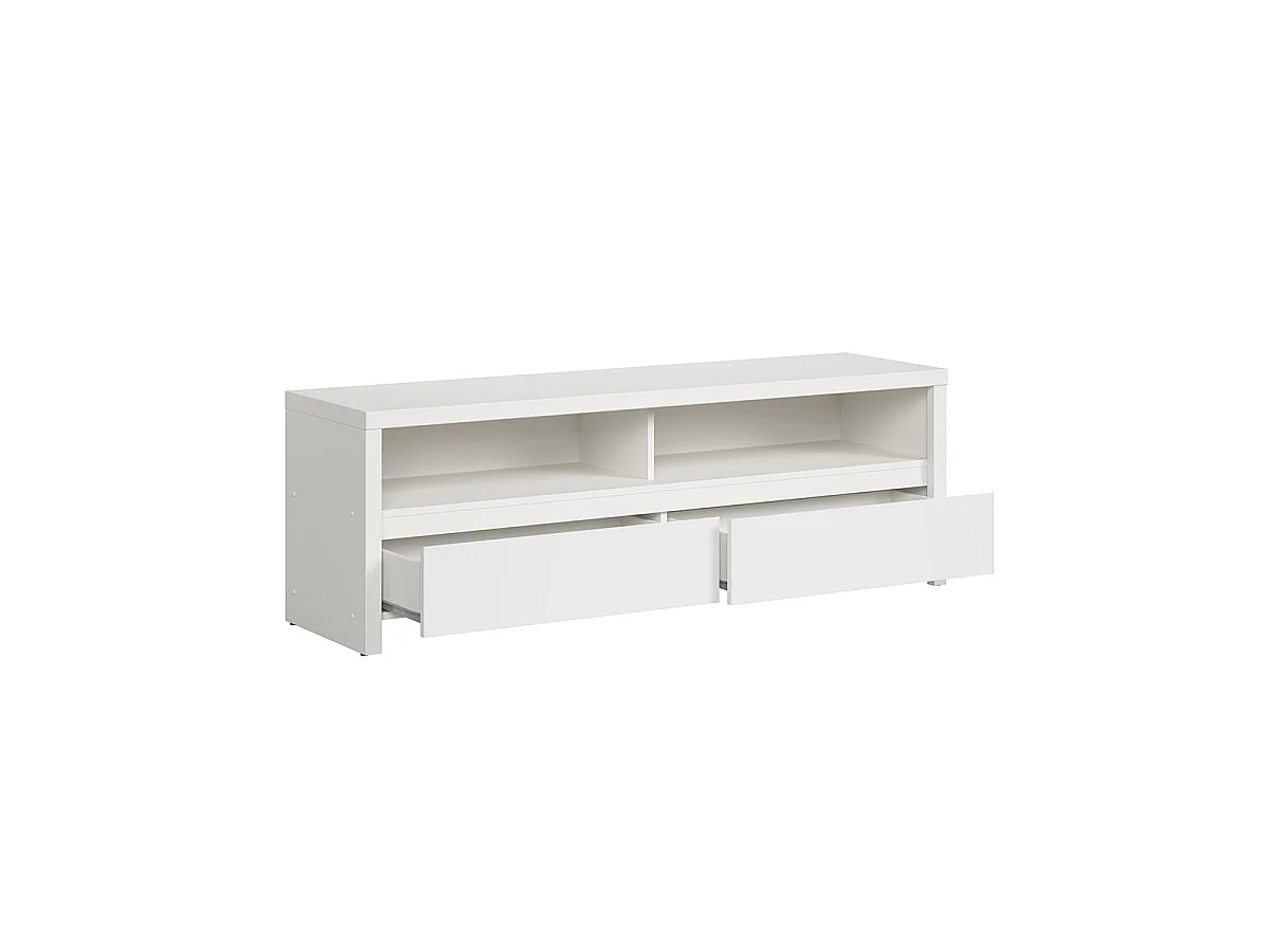 TV-meubel 2 laden 2 nissen 143 cm Soren Wit
