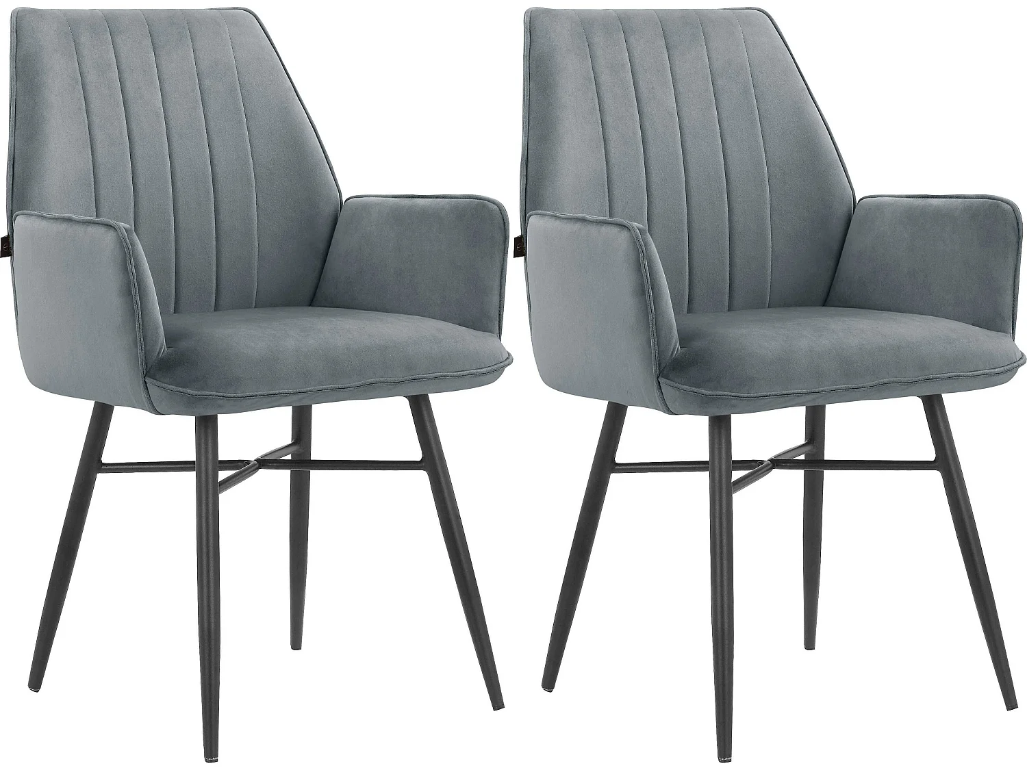 Anzo Eetkamerstoel 2pk Grijs