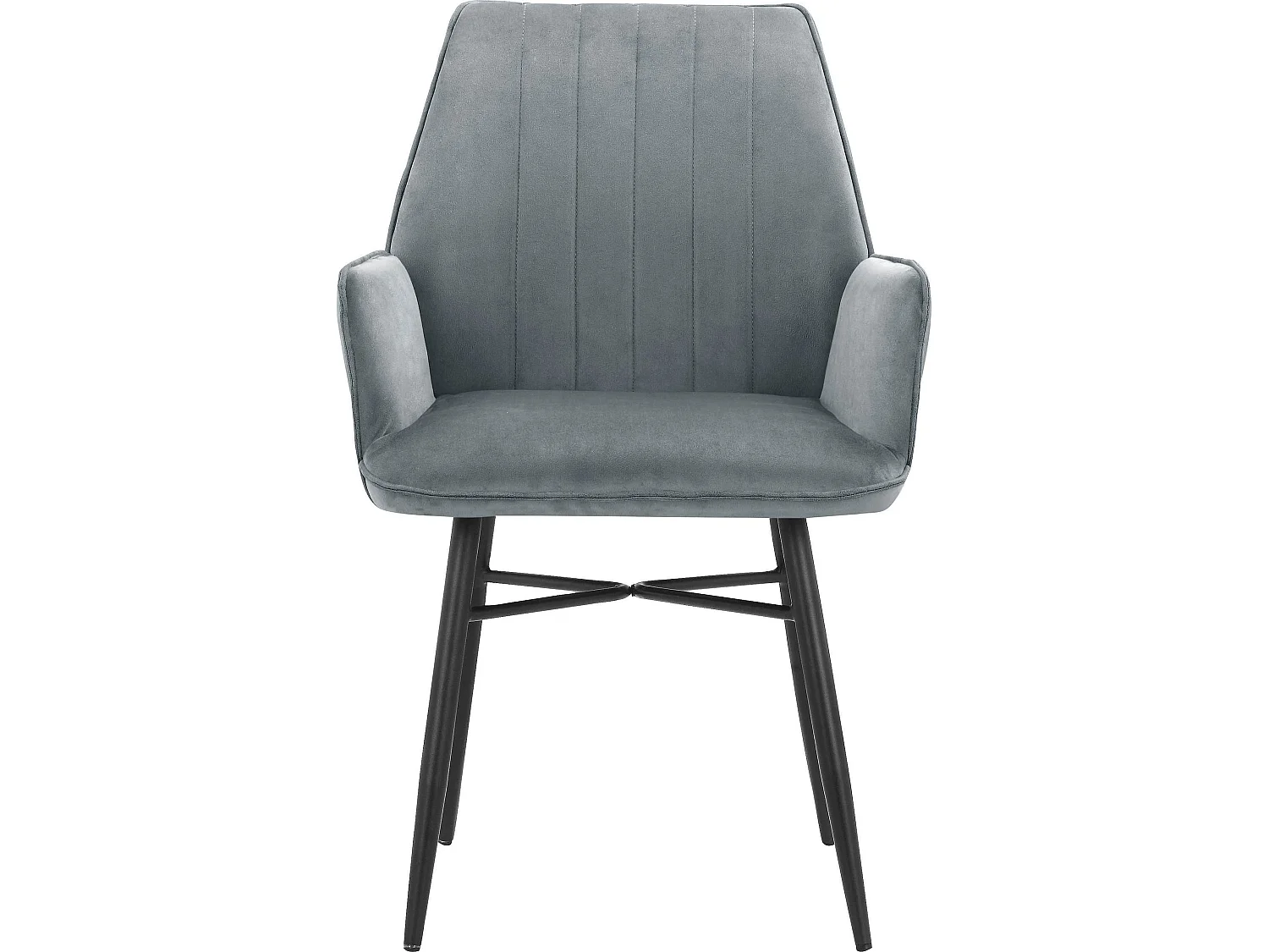Anzo|Chaise de salle à manger 2 packs en gris velours