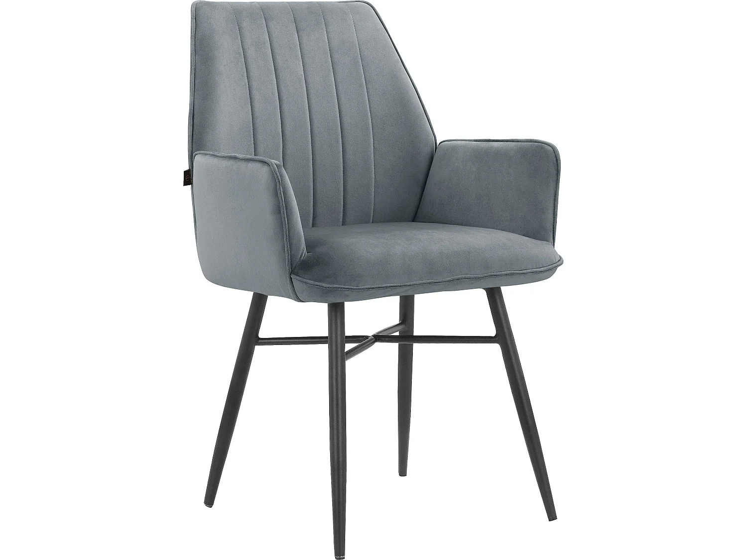 Anzo|Chaise de salle à manger 2 packs en gris velours
