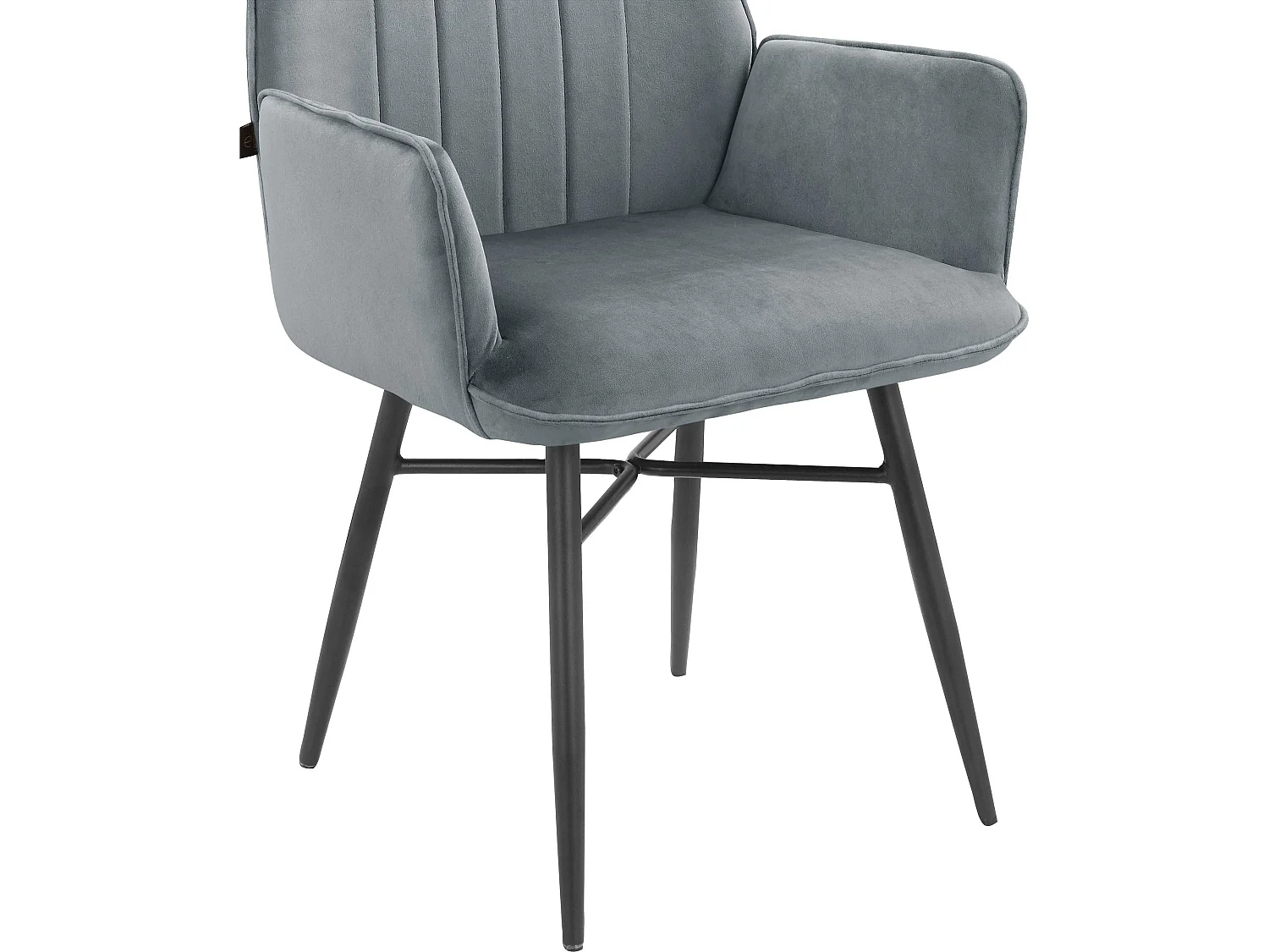 Anzo|Chaise de salle à manger 2 packs en gris velours