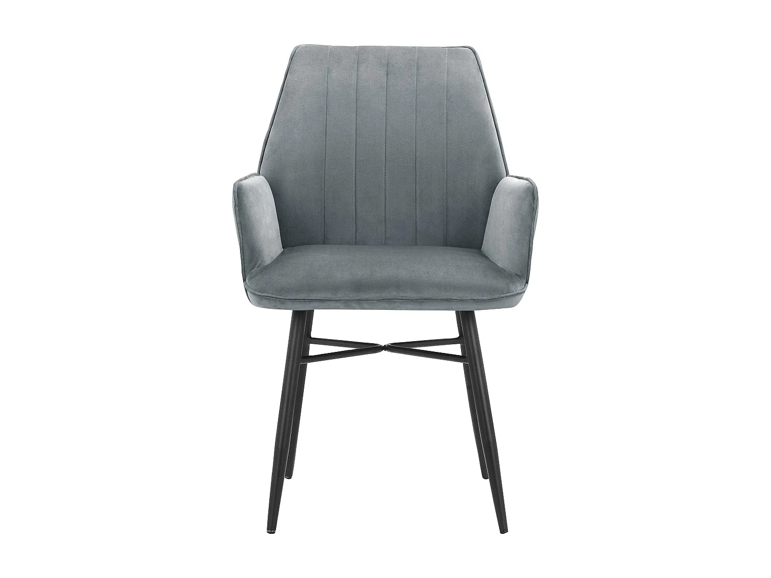 Anzo|Chaise de salle à manger 2 packs en gris velours